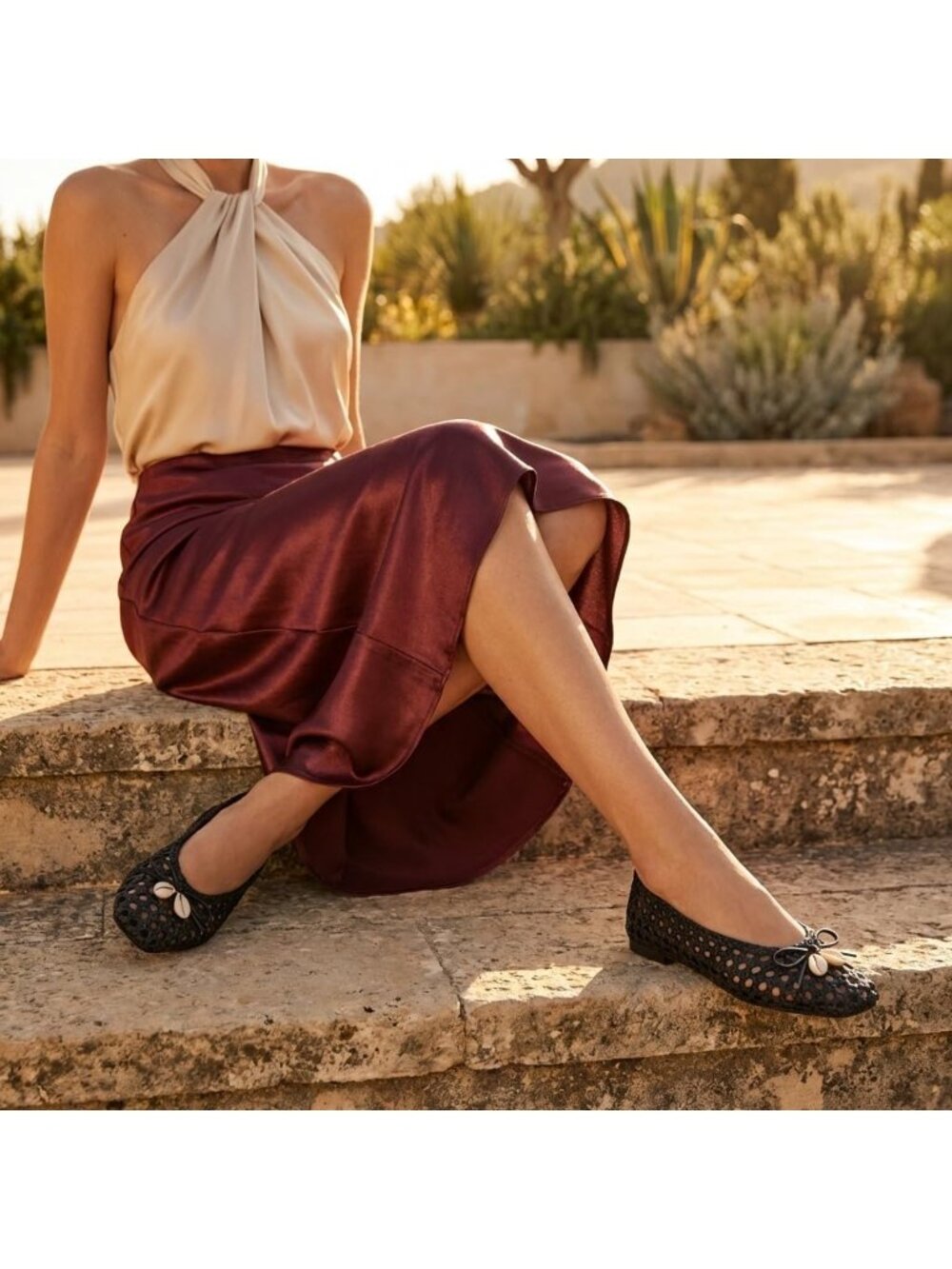 Women's Black Faux Leather Witty Hand Woven Ballet Comfortable Pointed Toe Flats - Picture 7 of 7